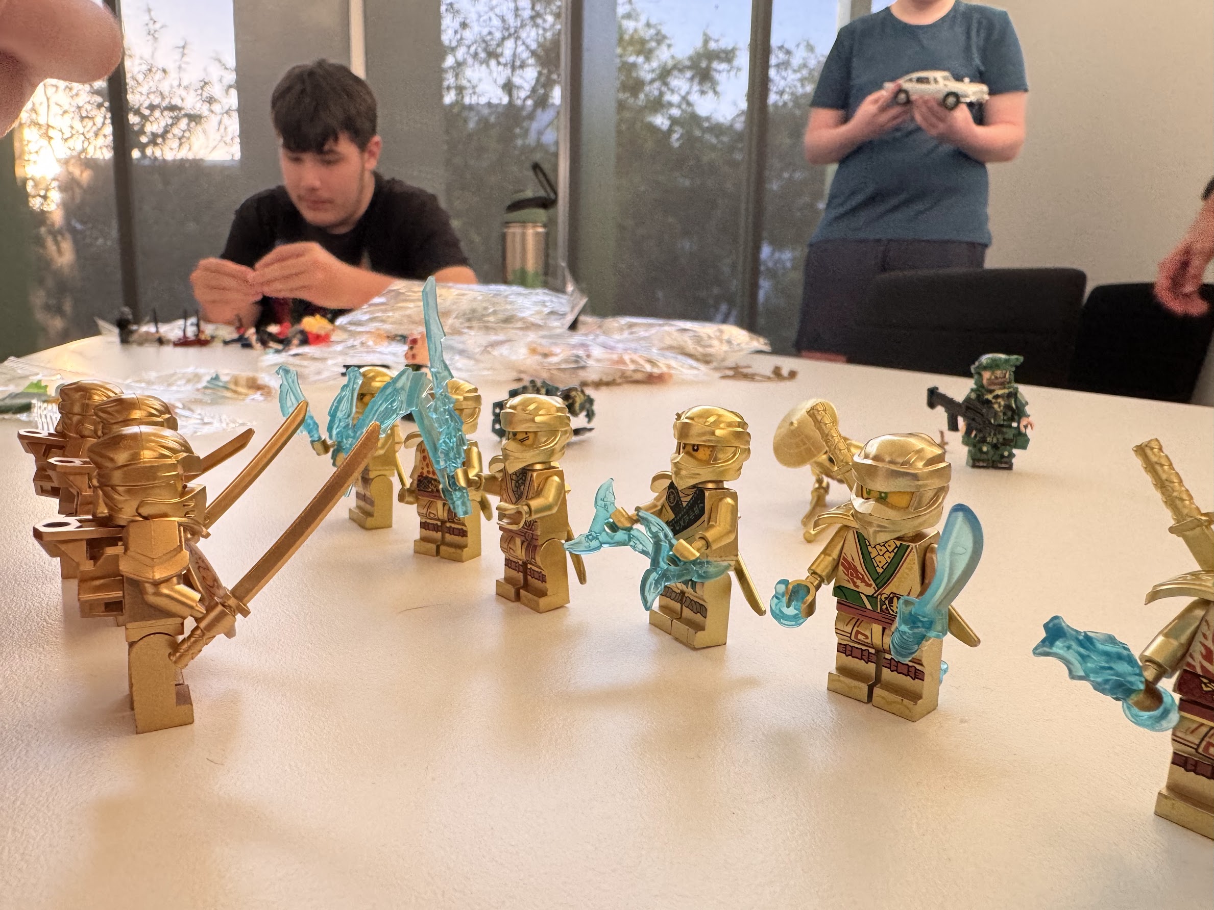 Play Pictures participants in a stop-motion LEGO session